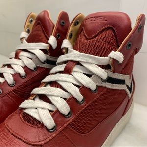 Diesel high-top leather sneakers